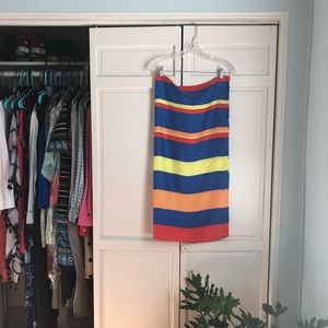 J. Crew Colorblock Striped Silk Scarf